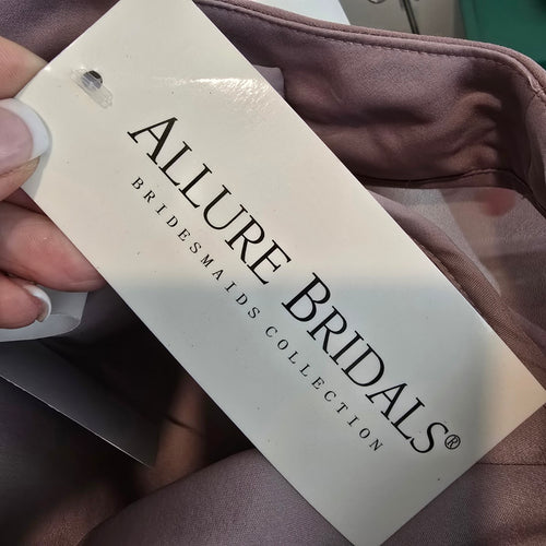 Allure Bridals Silver Rose Chiffon Sleeve Event Bridesmaids Dress Size 18 Style 1692