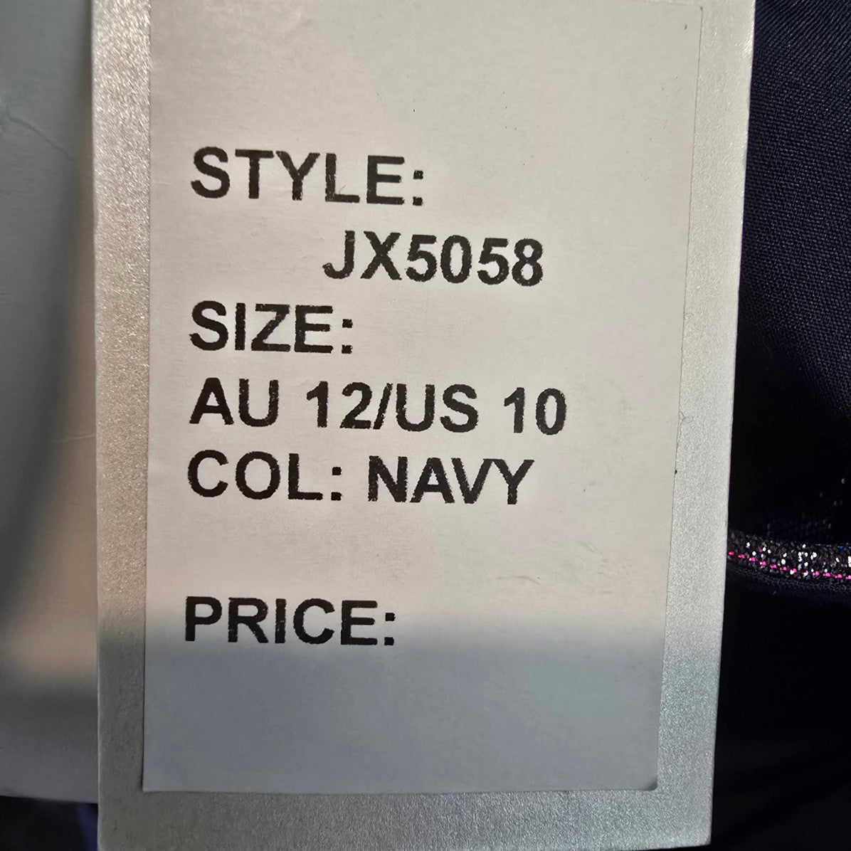 Les Demoiselle Navy Sparkle Two Piece Eventwear Gown Size 10 Style JX5058
