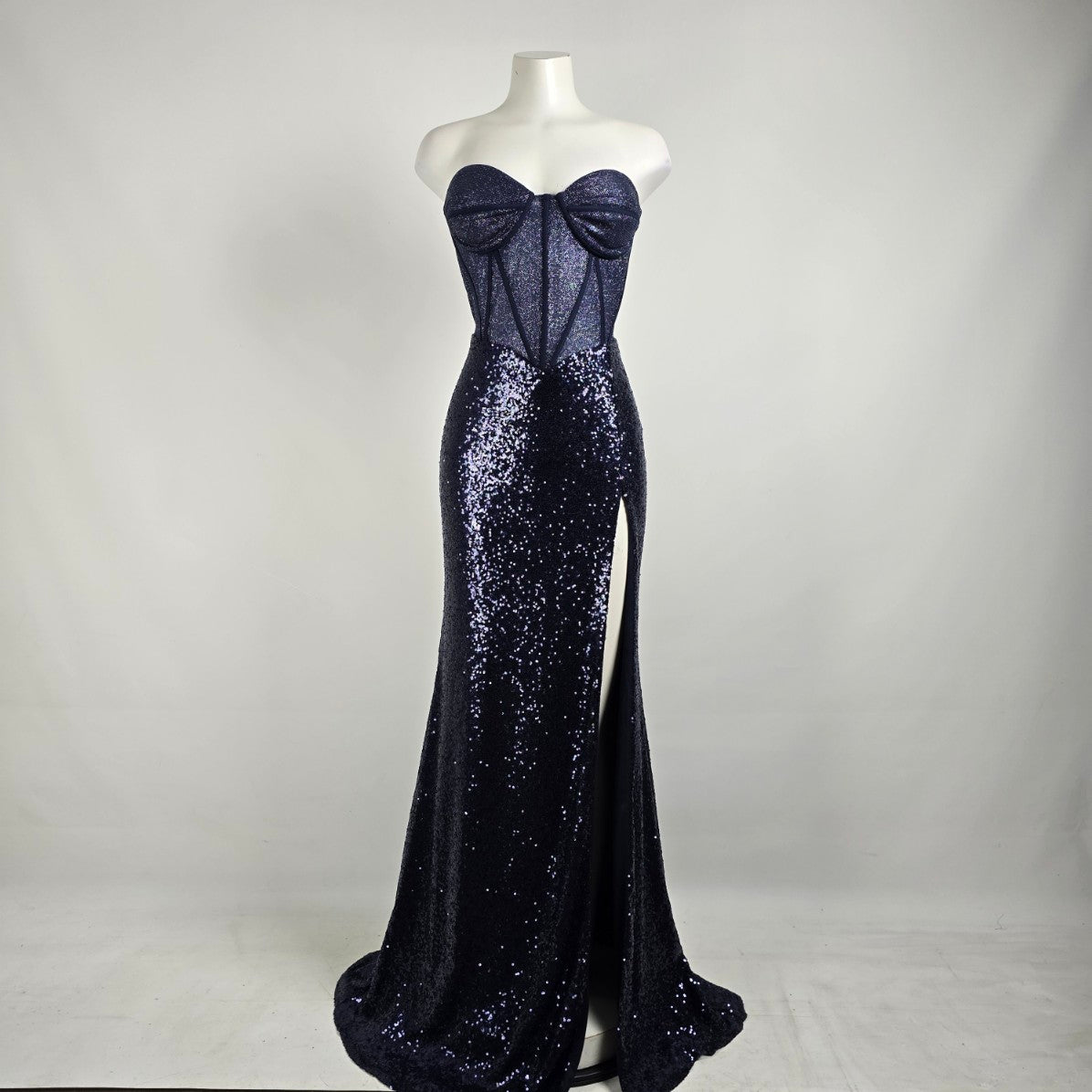 Aerie Couture Midnight Blue Event wear Gown Size 14