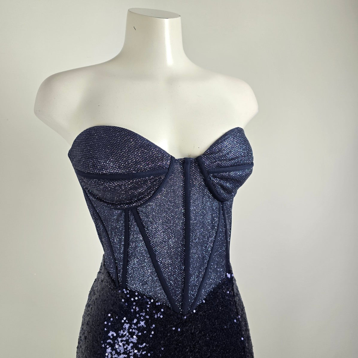 Aerie Couture Midnight Blue Event wear Gown Size 14