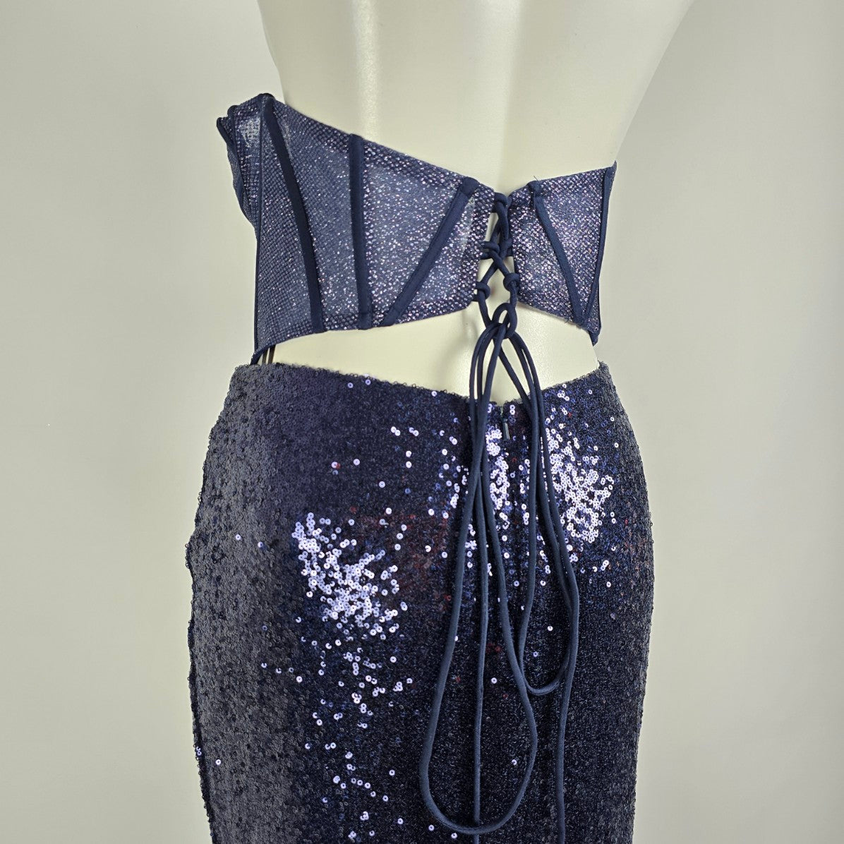 Aerie Couture Midnight Blue Event wear Gown Size 14