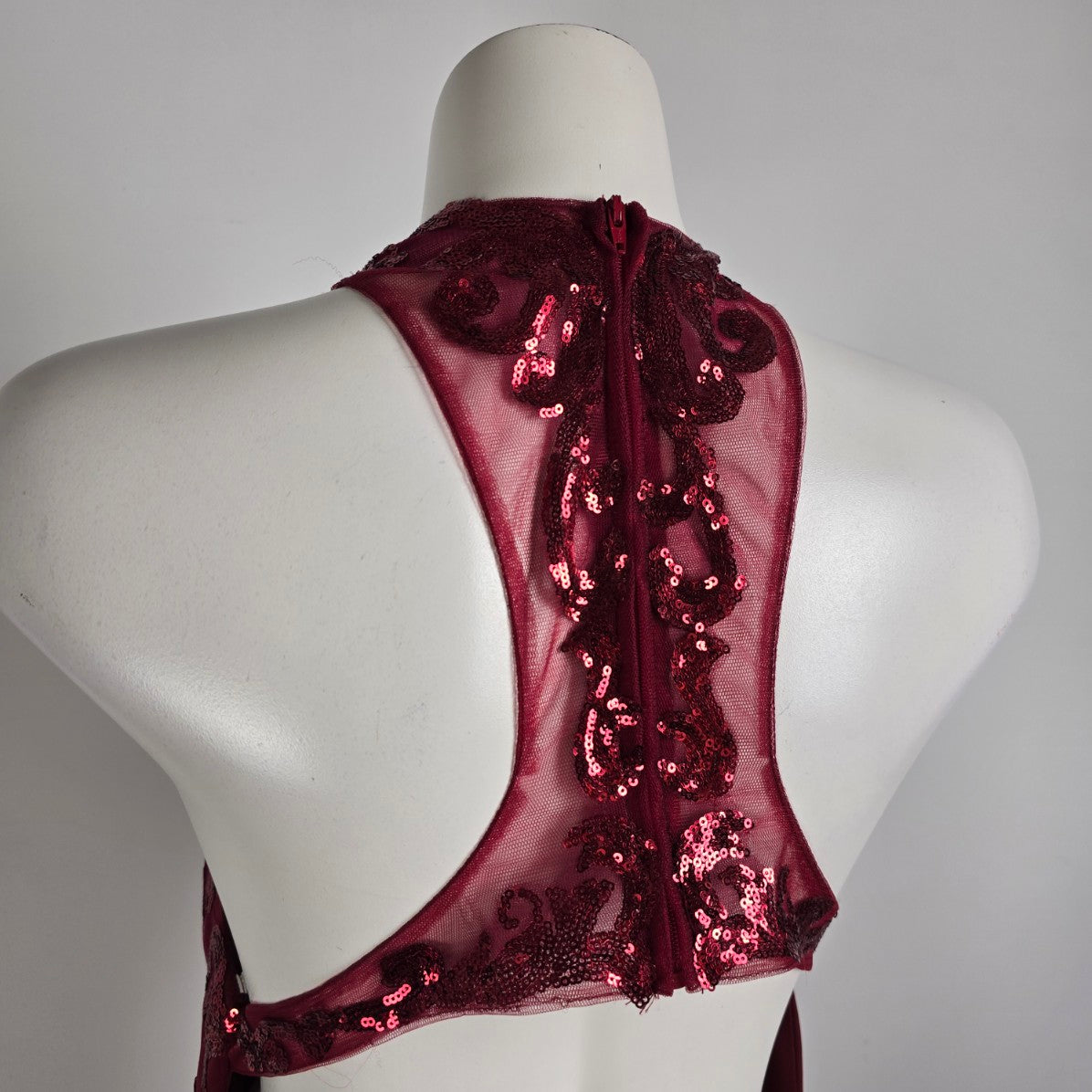 Rachel Allan Marsala Mermaid Eventwear Gown Size 12 Style 6582