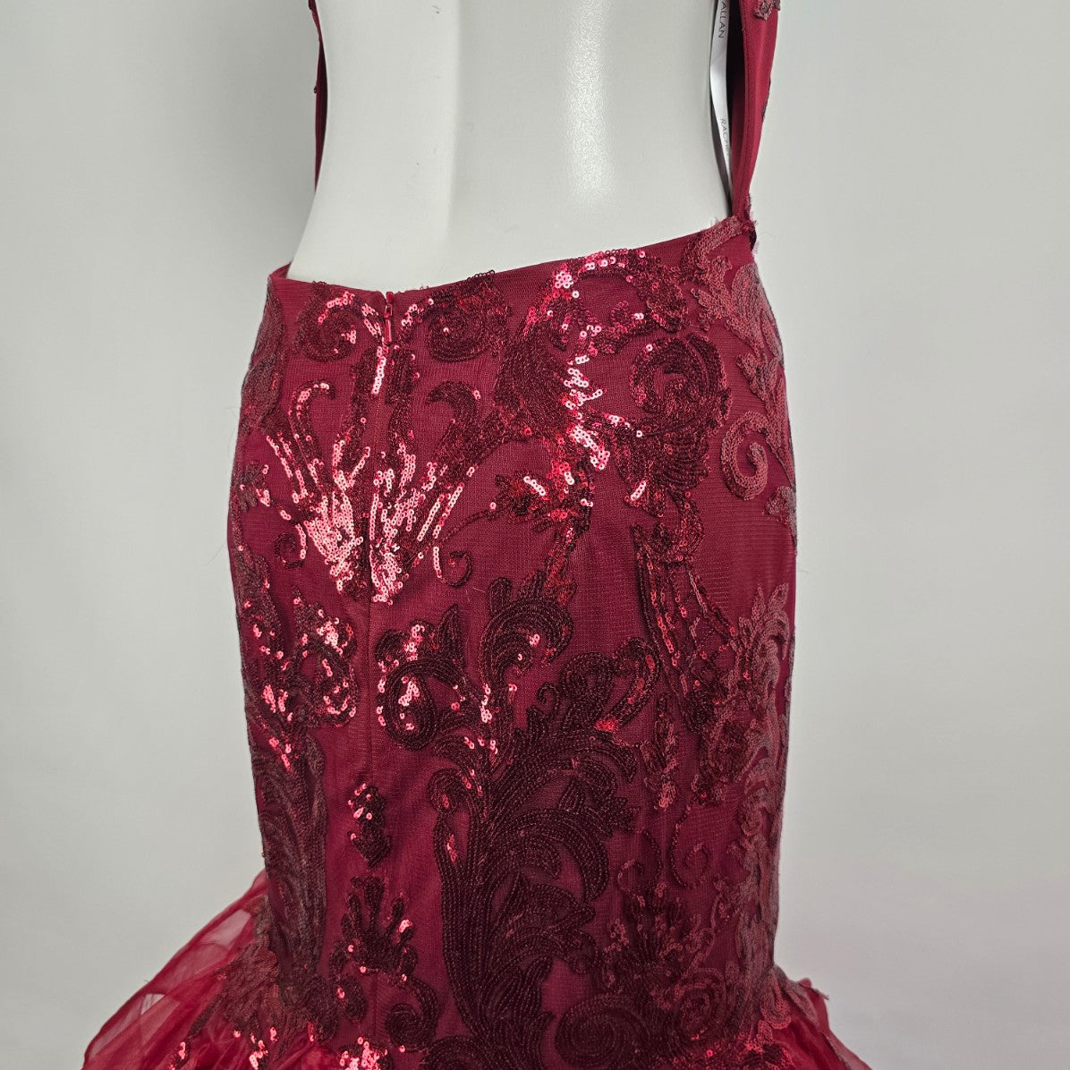 Rachel Allan Marsala Mermaid Eventwear Gown Size 12 Style 6582