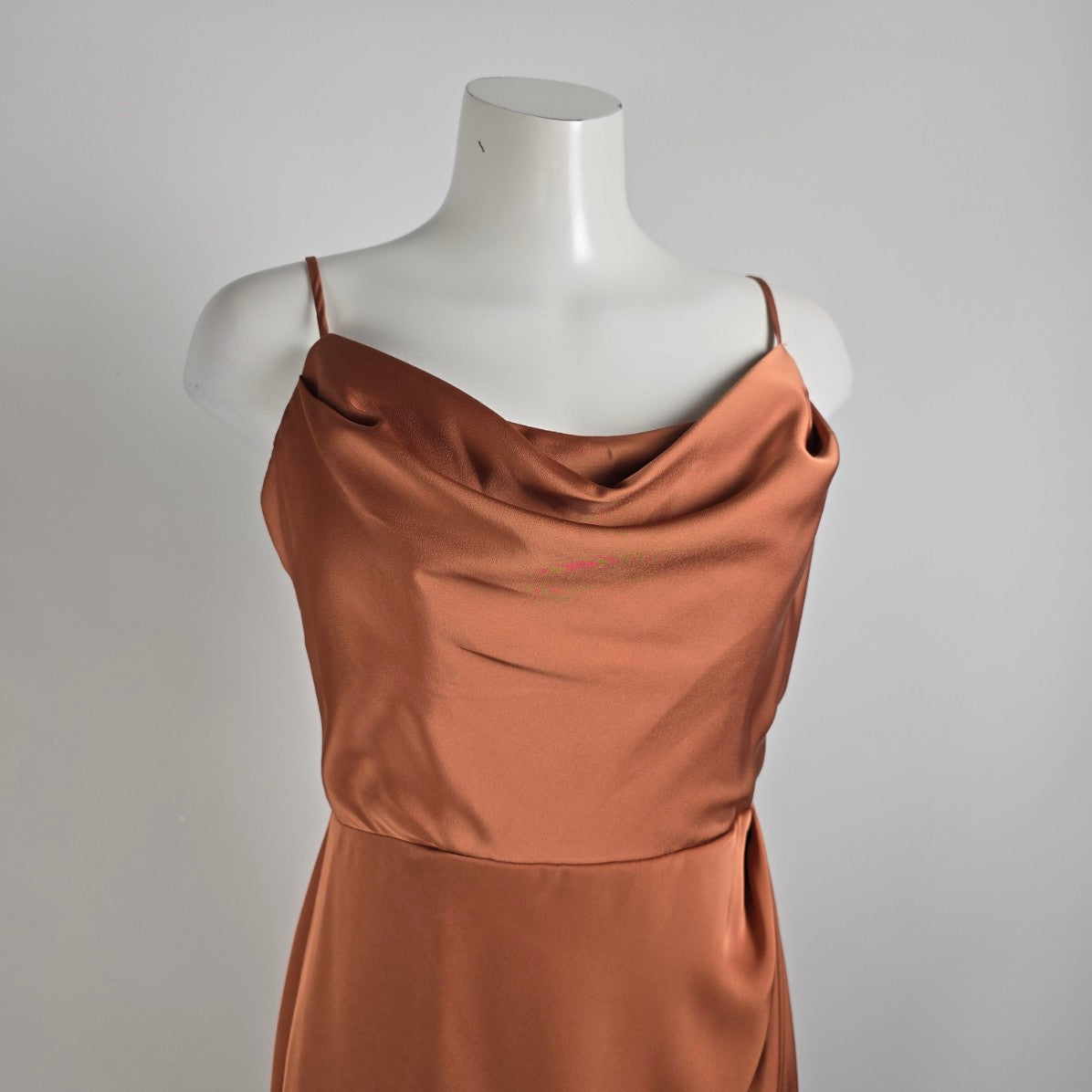 Mori Lee Spice Luxe Satin Bridesmaids Gown Size 12 Style 21856