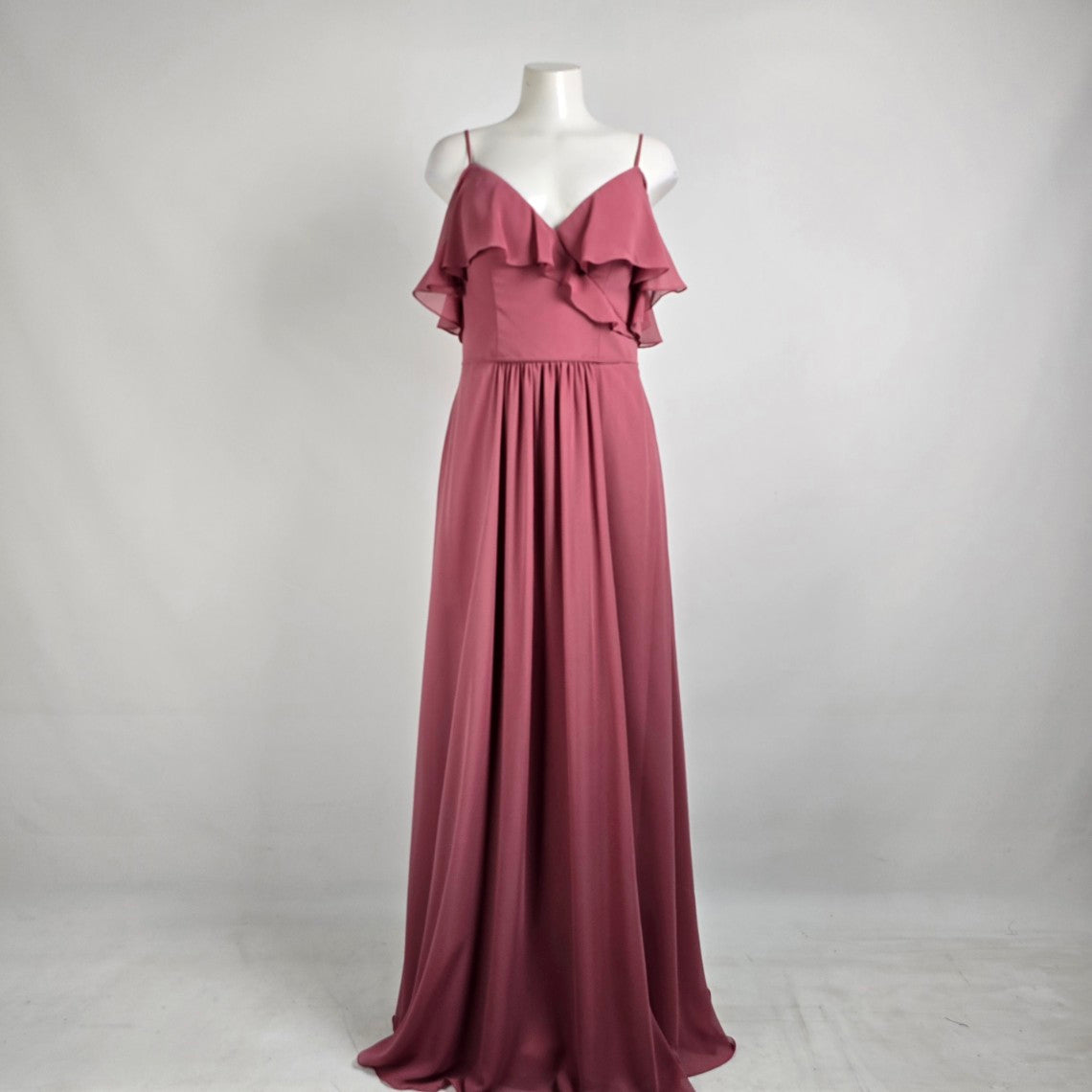Morilee Rosewood Drop Shoulder Bridesmaids Gown Size 12 Style 21601