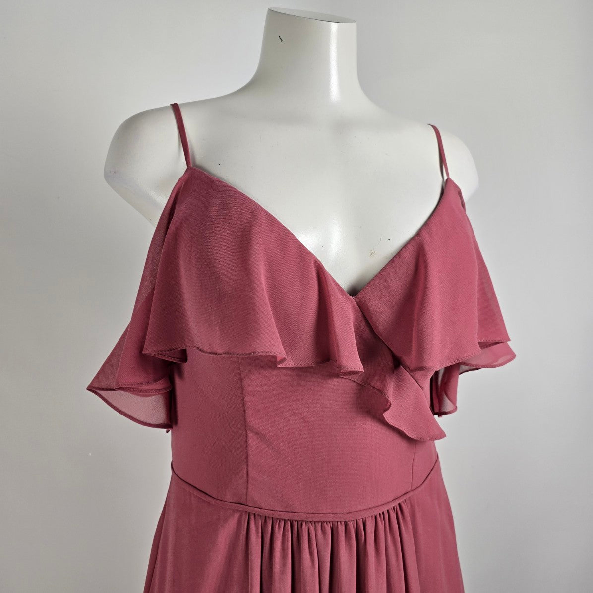 Morilee Rosewood Drop Shoulder Bridesmaids Gown Size 12 Style 21601