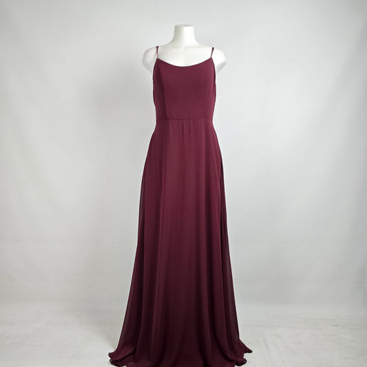 Morilee Bordeaux Bridesmaid Gown Size 14 Style 21796