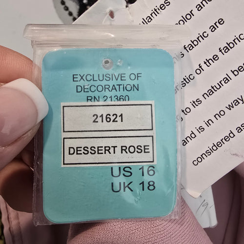 Mori Lee Dessert Rose Bridsmaid Dress Size 16 Style 21621