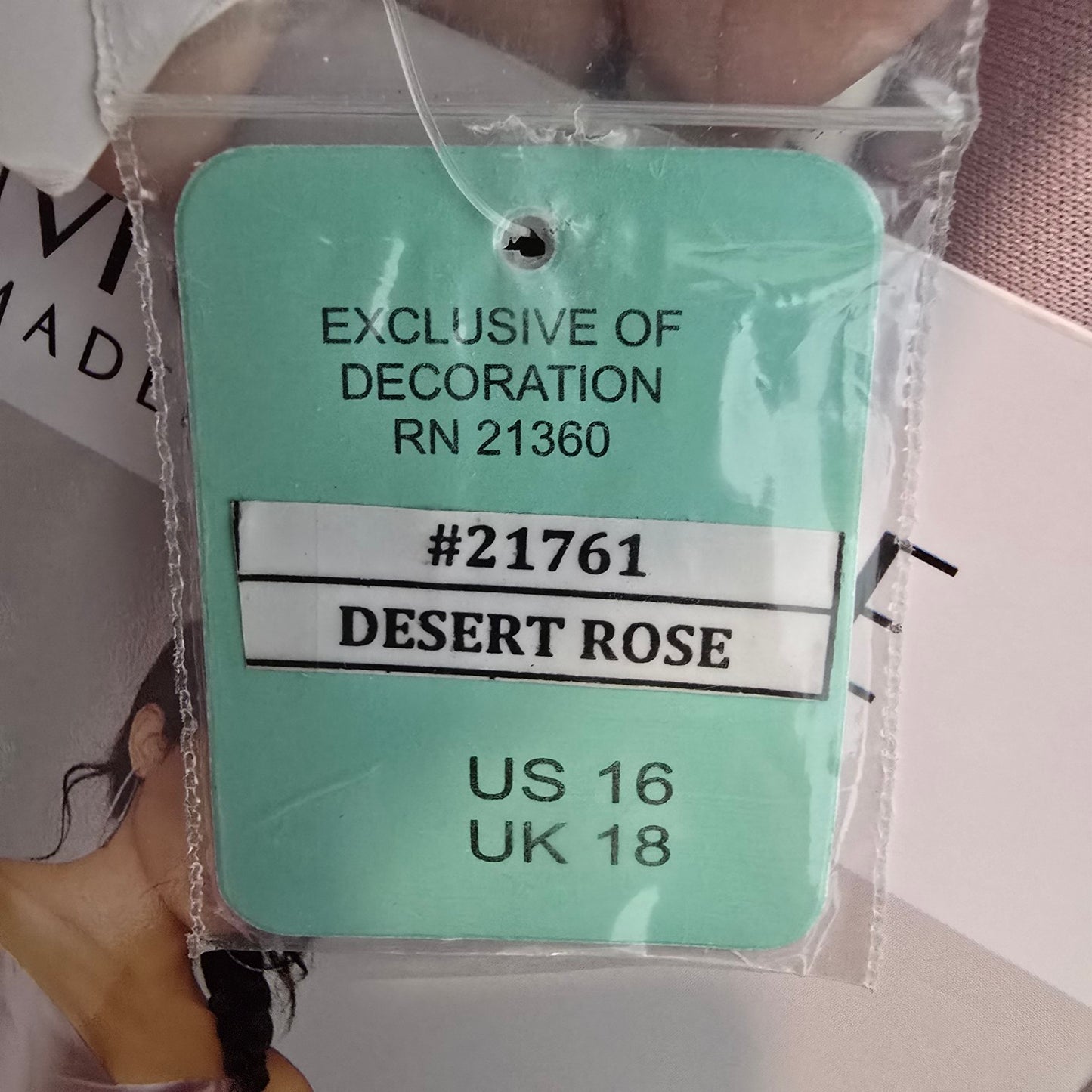 Mori Lee Desert Rose Bridesmaid Gown Size 16 Style 21761