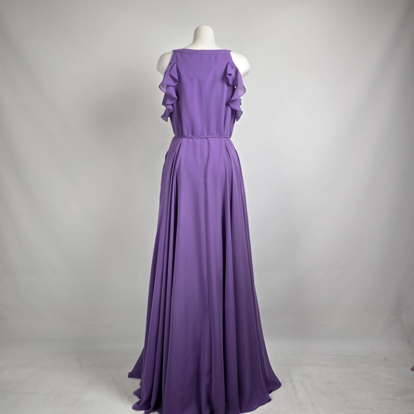 Gigi Gather & Gown Purple Drop Shoulder Bridesmaid Gown Size 16