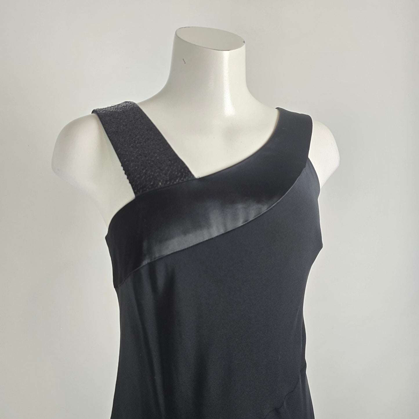 Planet Black Sequined Neckline Midi Dress Size 6