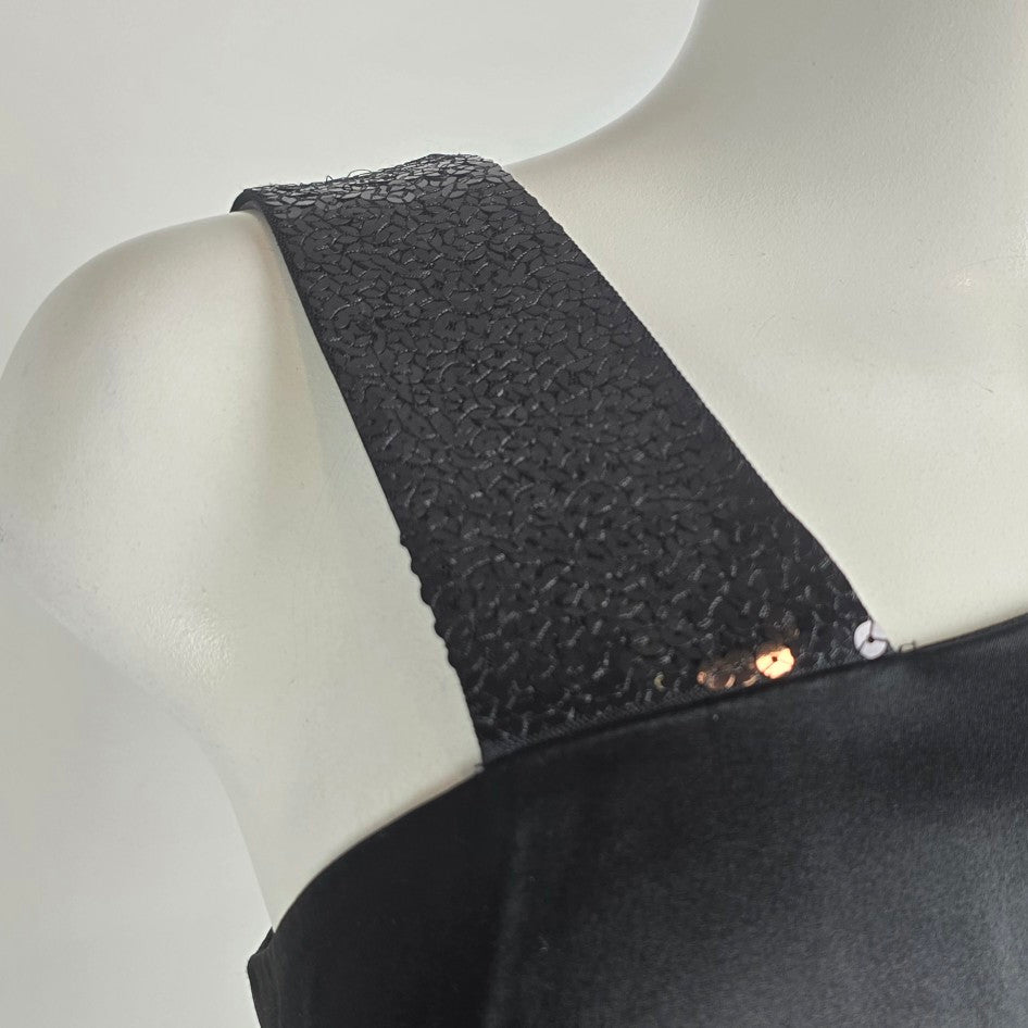 Planet Black Sequined Neckline Midi Dress Size 6