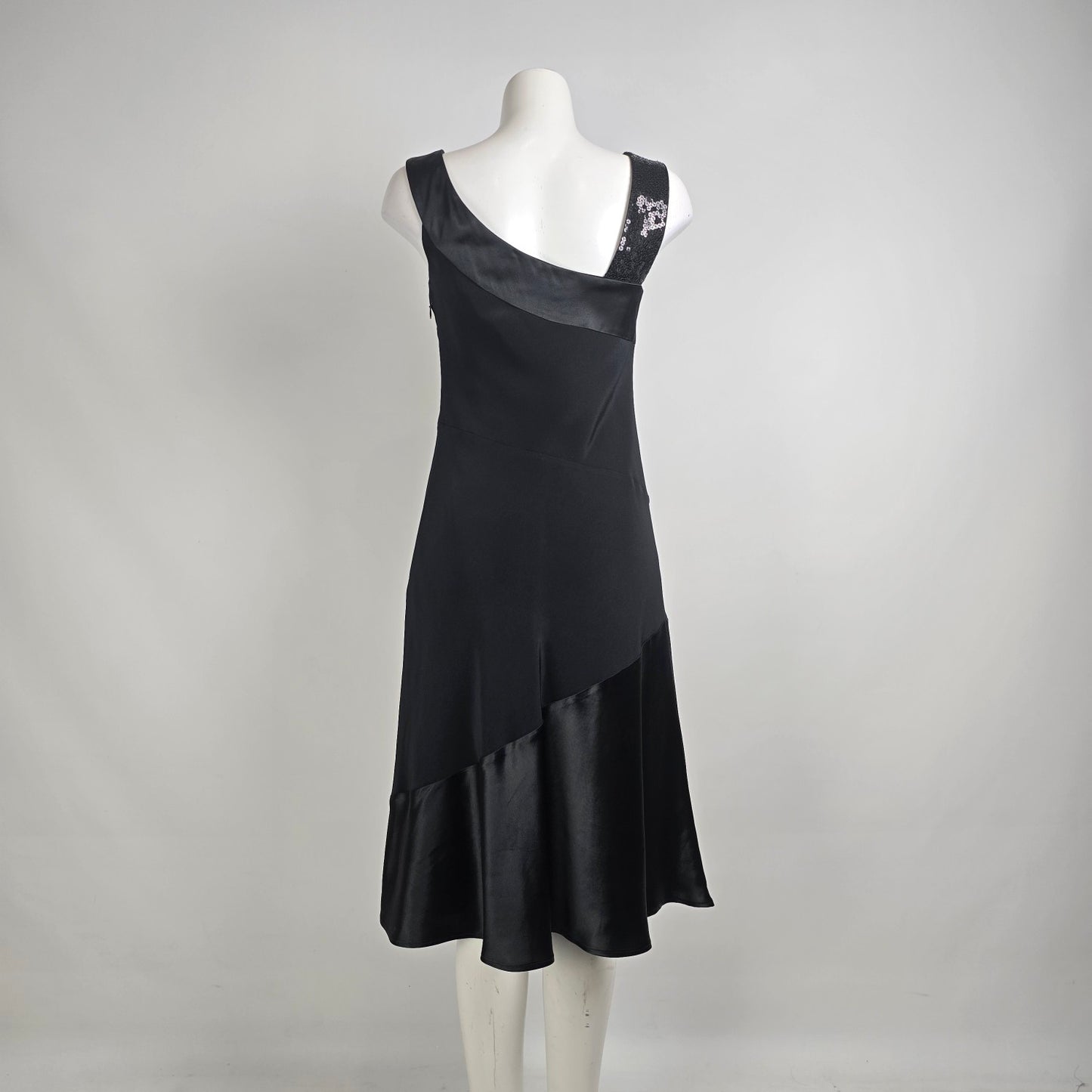 Planet Black Sequined Neckline Midi Dress Size 6