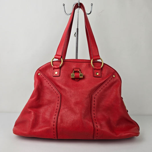 Yves Saint Laurent Muse Red Leather Purse Bag