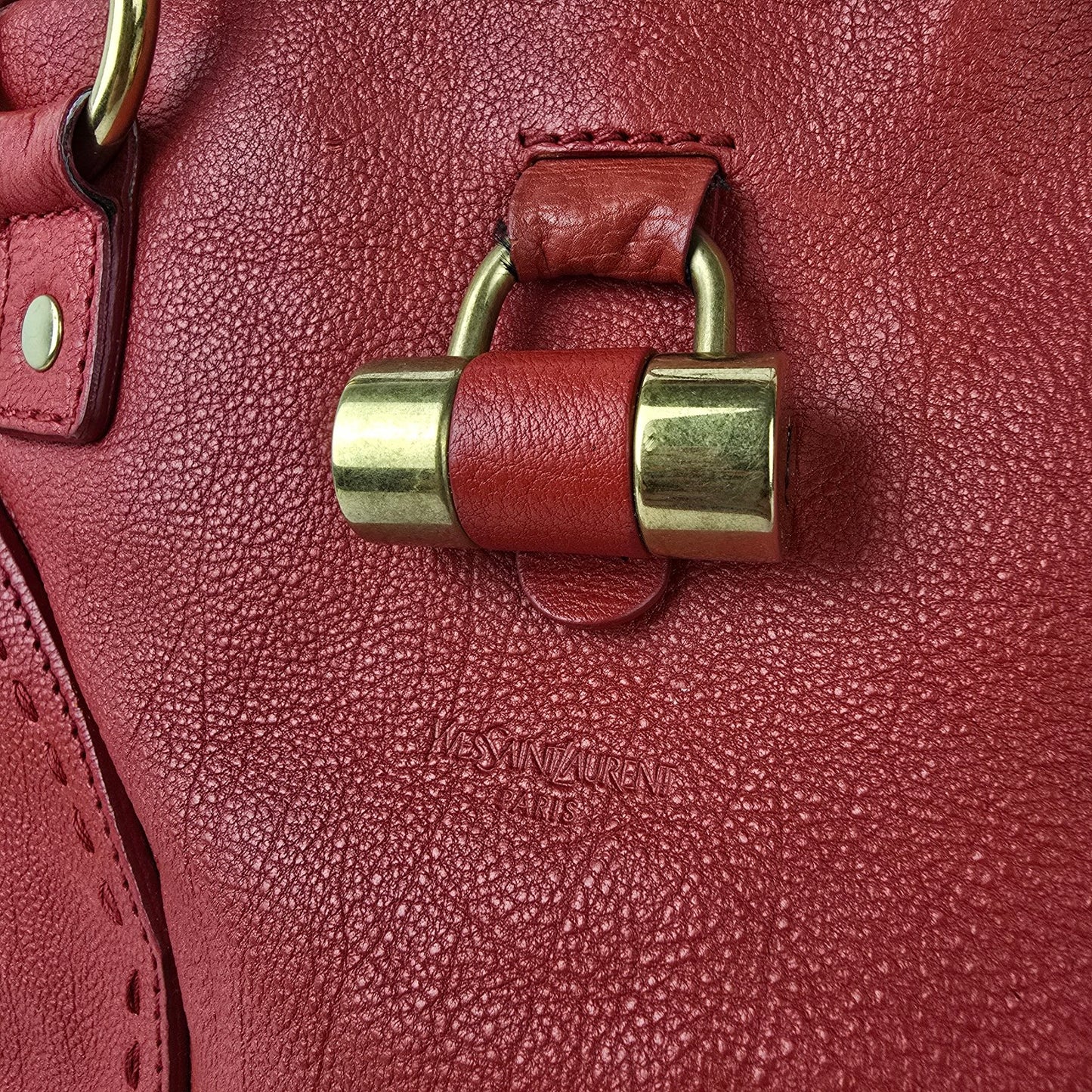 Yves Saint Laurent Muse Red Leather Purse Bag