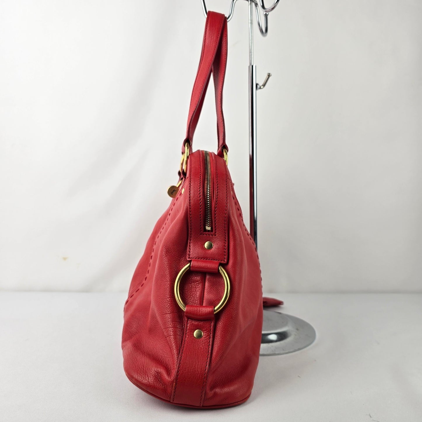 Yves Saint Laurent Muse Red Leather Purse Bag