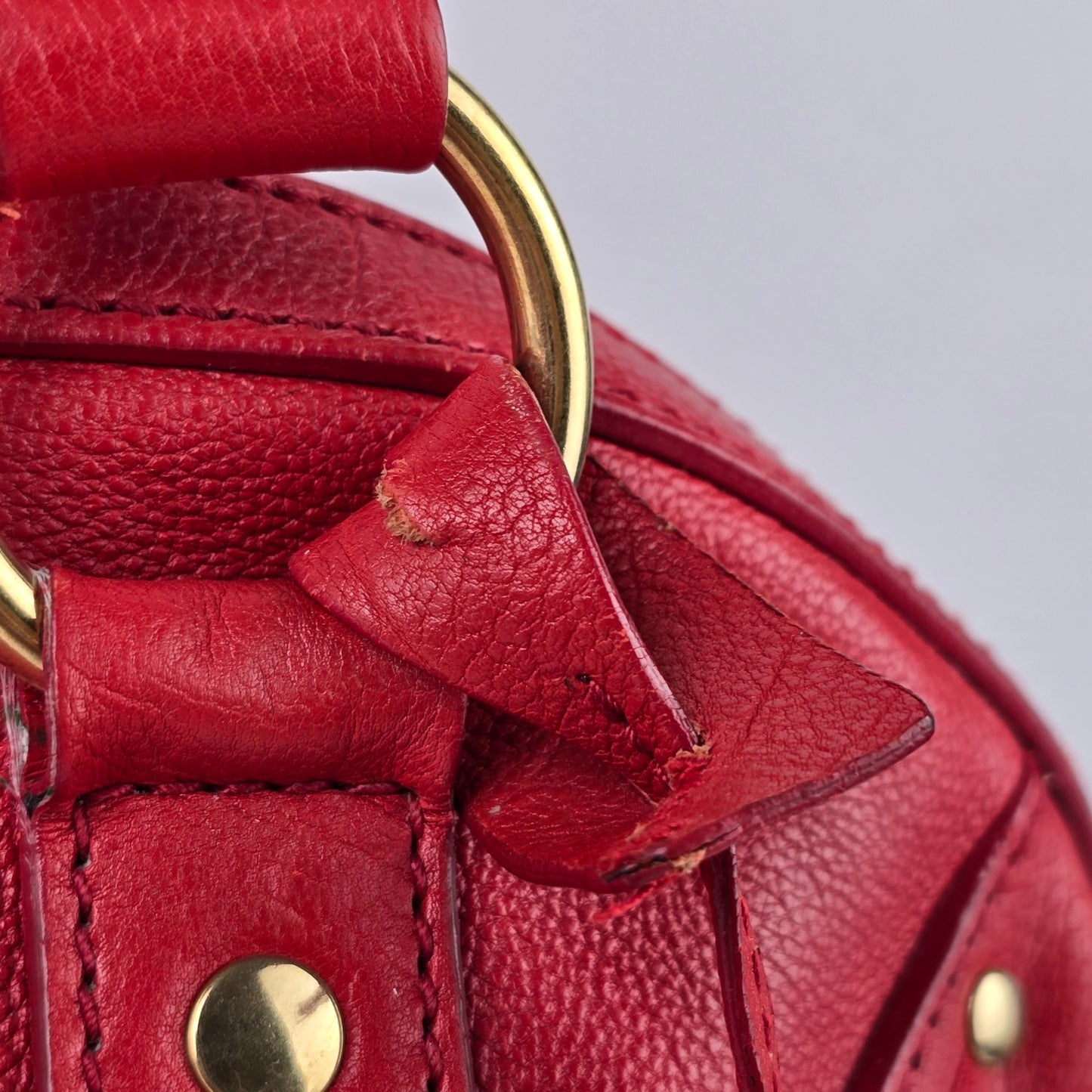 Yves Saint Laurent Muse Red Leather Purse Bag