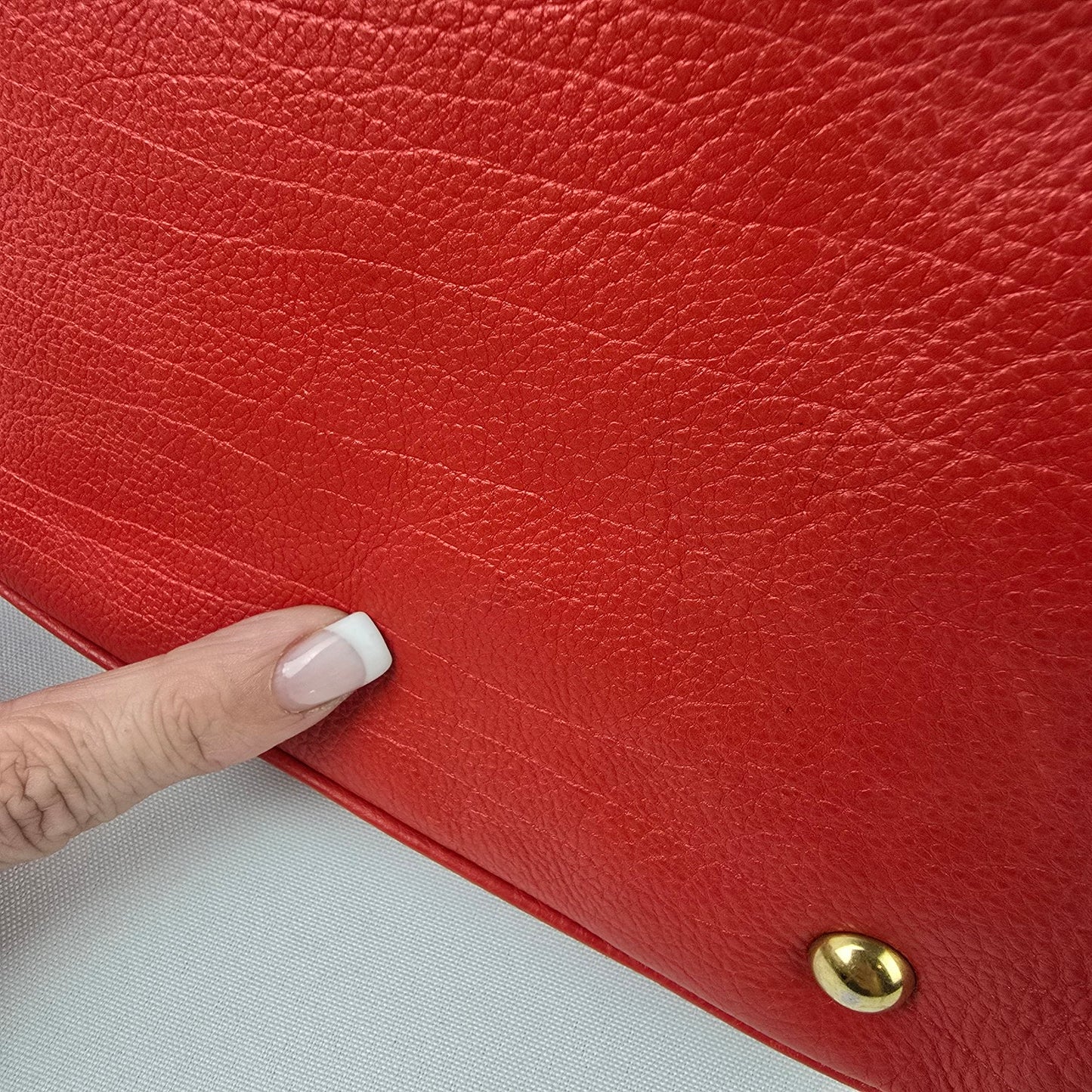 Yves Saint Laurent Muse Red Leather Purse Bag