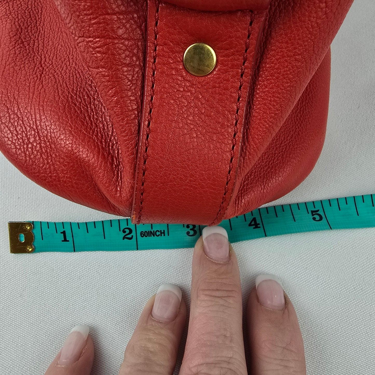 Yves Saint Laurent Muse Red Leather Purse Bag