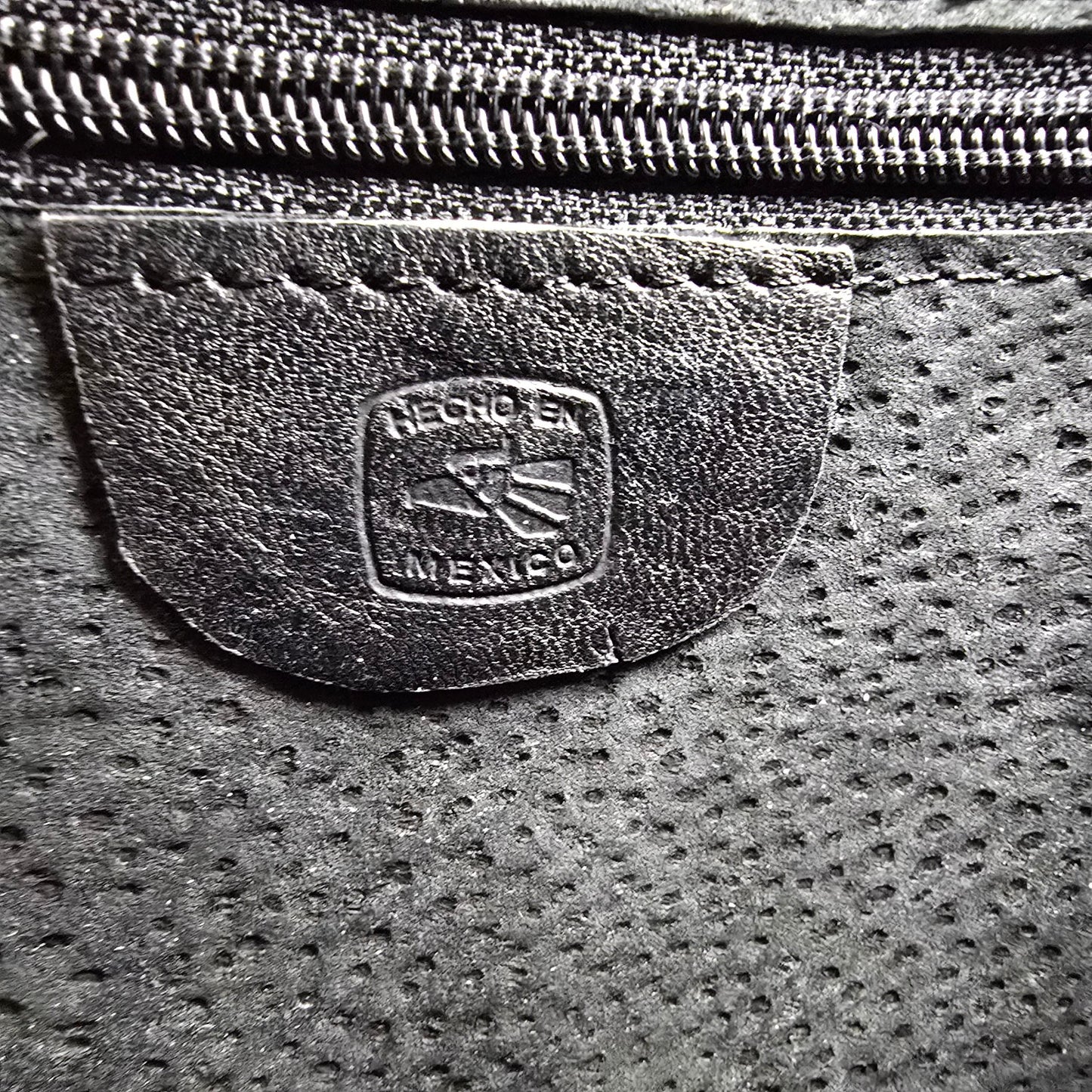 Vintage Made In Mexico Black Embossed Leather Purse