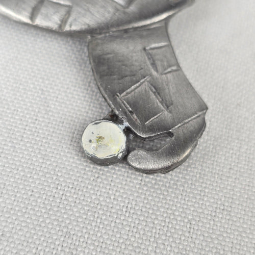 Vintage Silver Articulated Golf Brooch