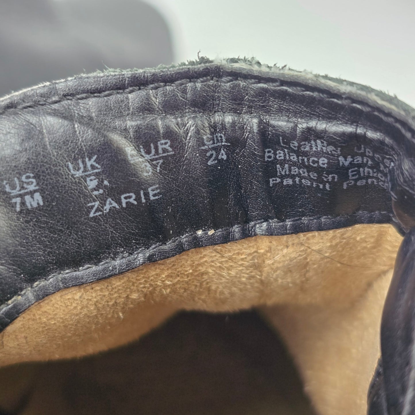 Naturalizer Zarie Black Leather Ankle Boots Size 7
