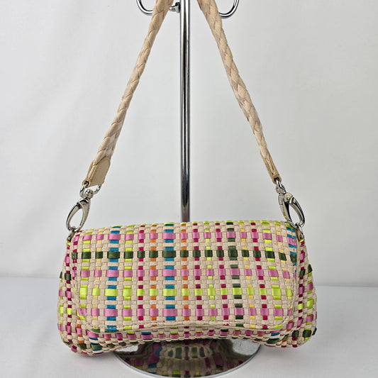 The Sak Colorful Woven Clutch Shoulder Purse