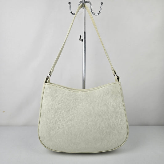 Prmha White Leather Shoulder Purse