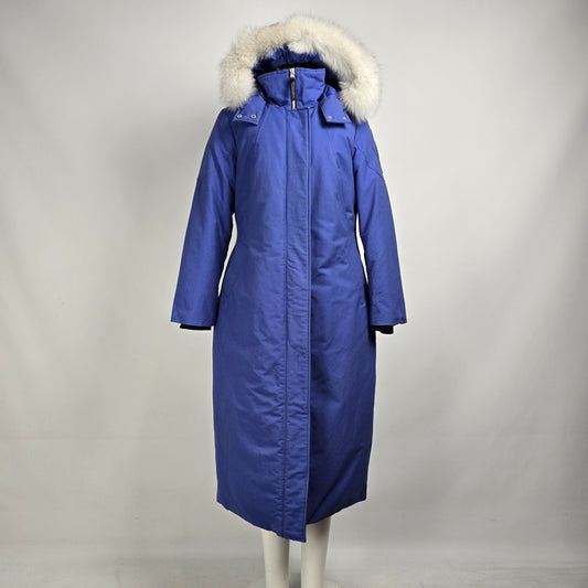 Laparka by Lundstrom Blue Down Filled Long Coat Size M