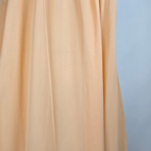 Vintage Peach Lace Trim Lingerie Long Dress Size S