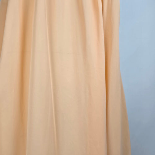 Vintage Peach Lace Trim Lingerie Long Dress Size S