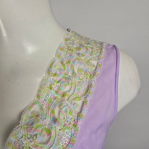 Vintage Louis Jean Purple Lingerie Slip Dress Size M