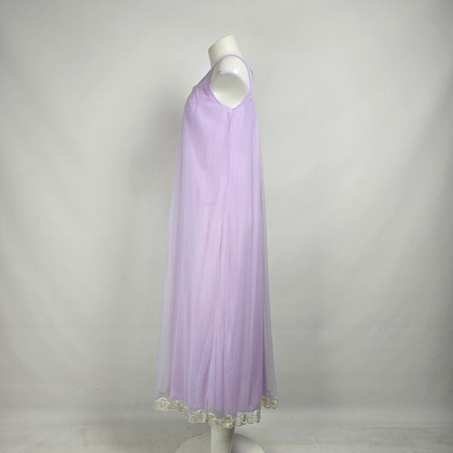 Vintage Louis Jean Purple Lingerie Slip Dress Size M