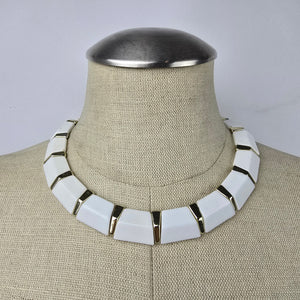 Vintage White Lucite Collar Necklace