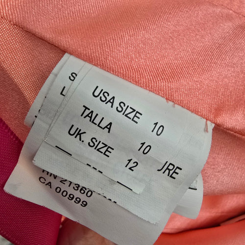 Mori Lee Coral Ruffle Tulle Mermaid Grad Event Gown Size 10