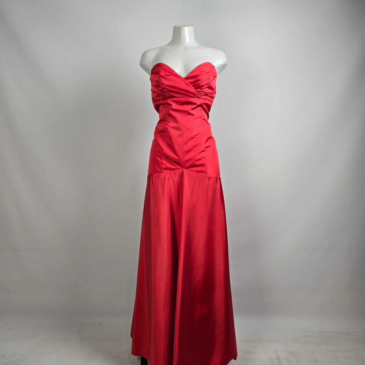 Handmade Red Satin Mermaid Event Grad Gown Size L