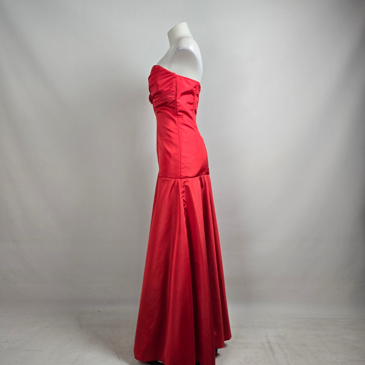 Handmade Red Satin Mermaid Event Grad Gown Size L