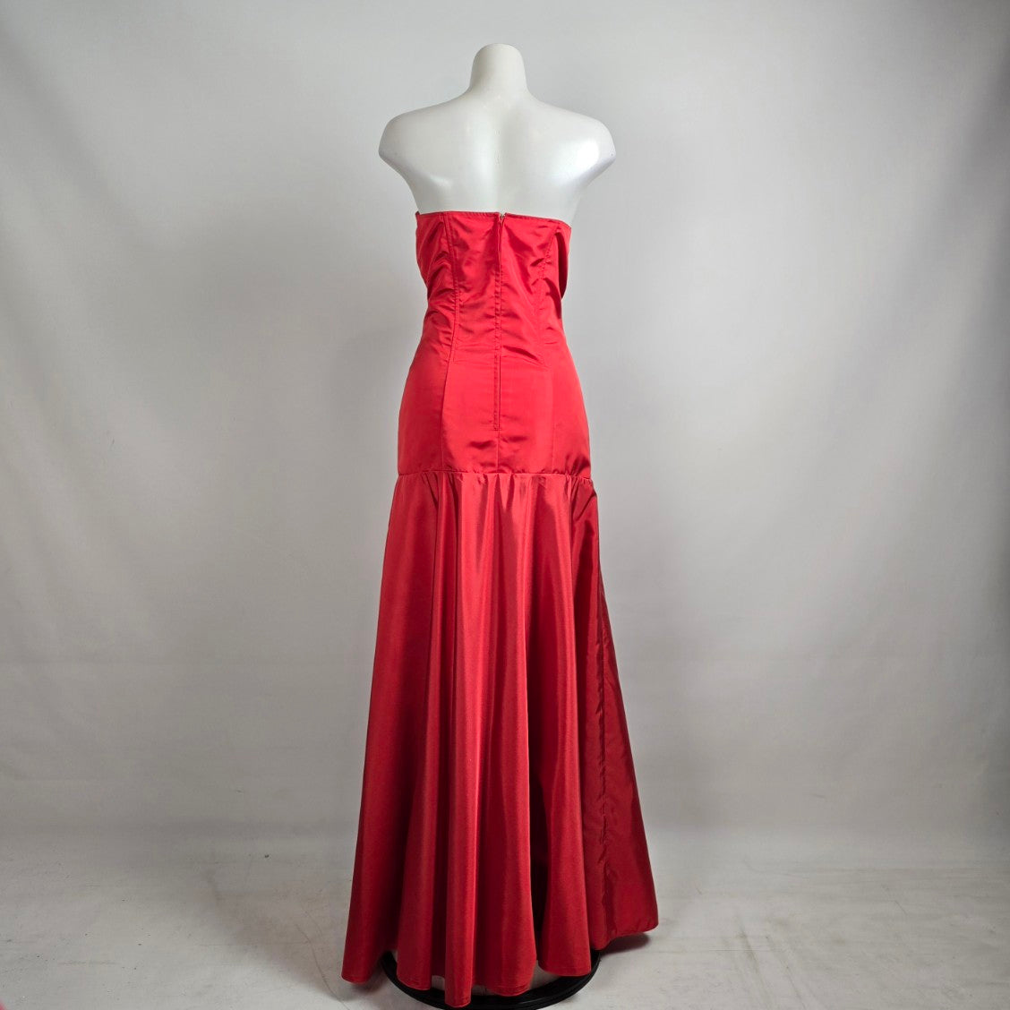 Handmade Red Satin Mermaid Event Grad Gown Size L