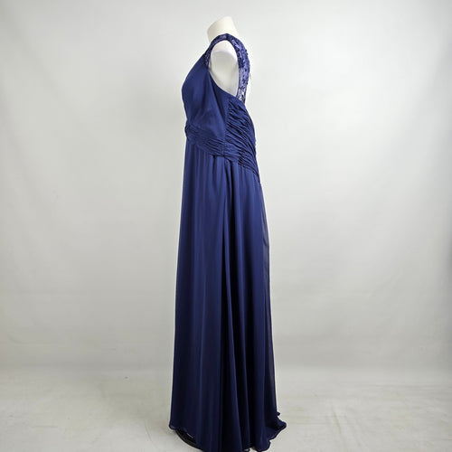 Mori Lee Blue Bridesmaids Event Gown Size 20