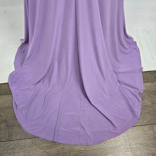 Lucci Lu Purple & White Beaded Grad Eventwear Gown Size 8
