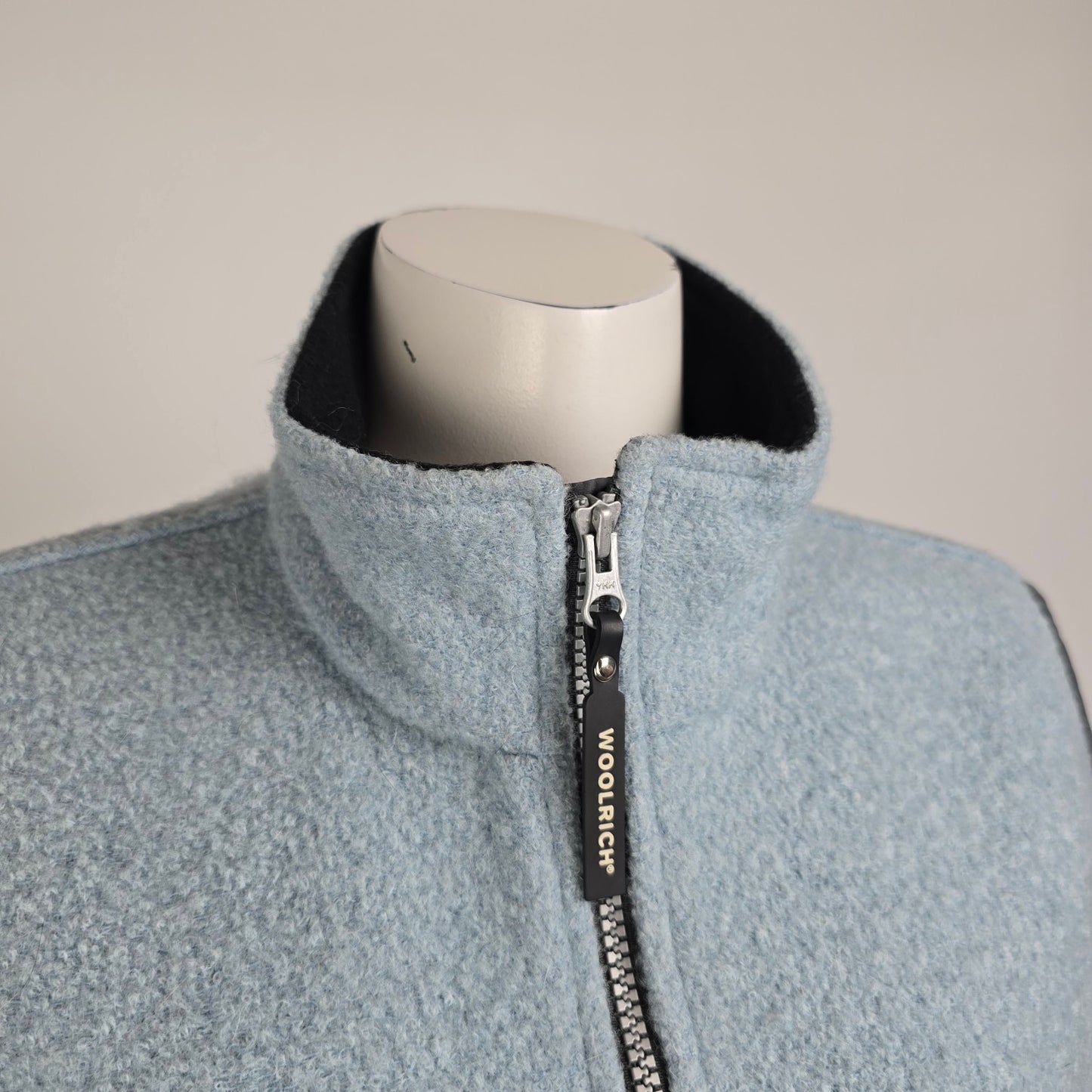 Vintage Woolrich Blue Wool Zip Up Vest Size XL