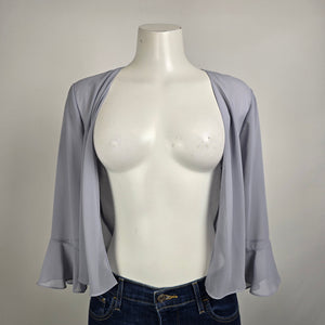 Morilee Dove Grey Chiffon Eventwear Cardigan Size 10