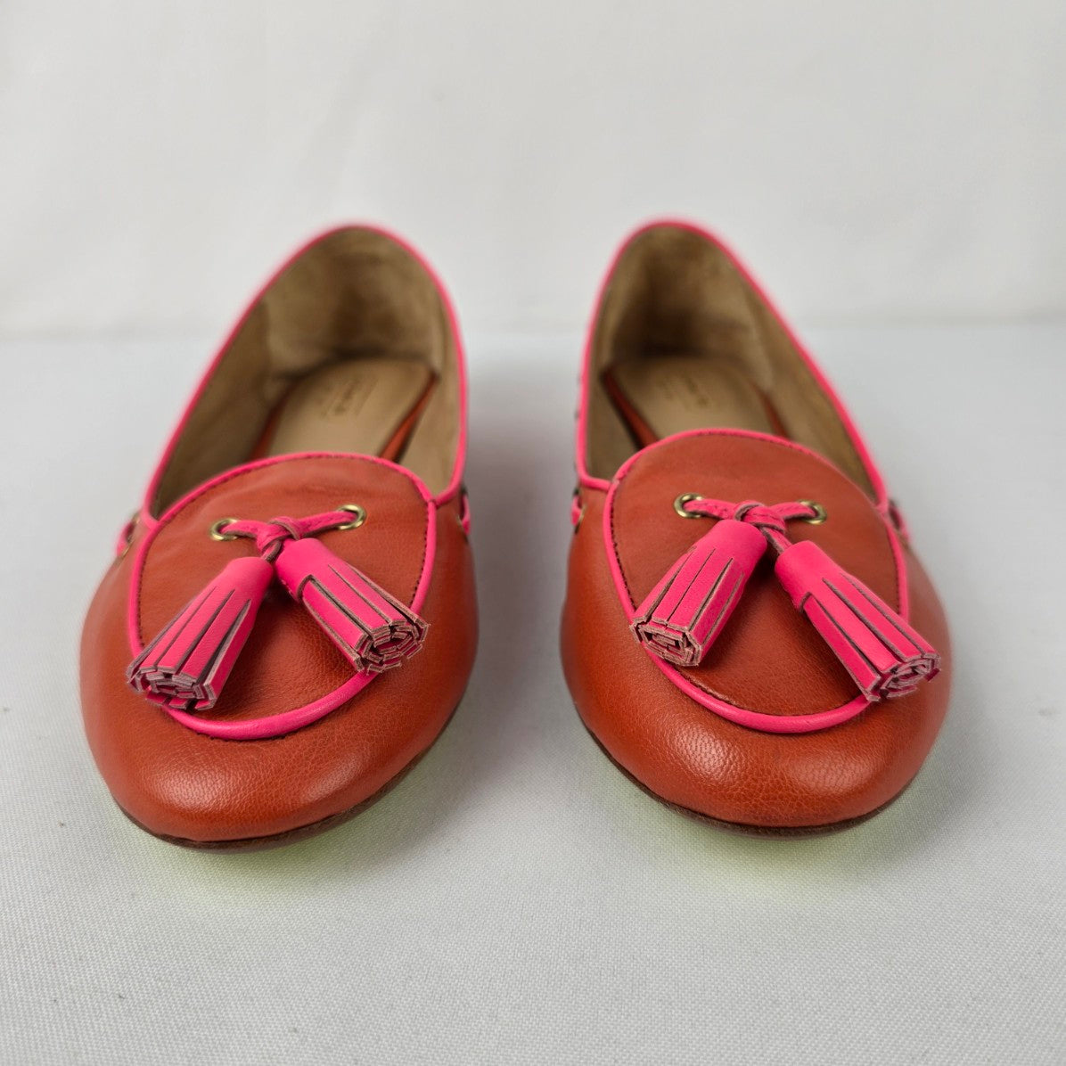 Coach Malika Pink Tassel Leather Ballet Flats Size 7