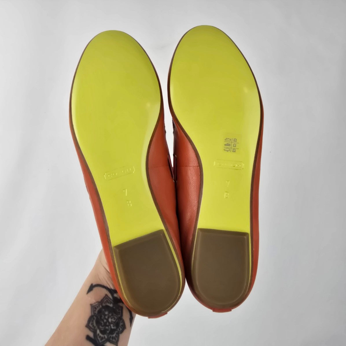 Coach Malika Pink Tassel Leather Ballet Flats Size 7