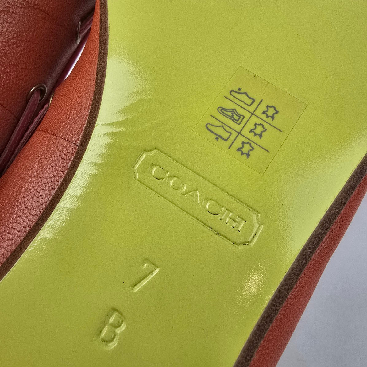 Coach Malika Pink Tassel Leather Ballet Flats Size 7