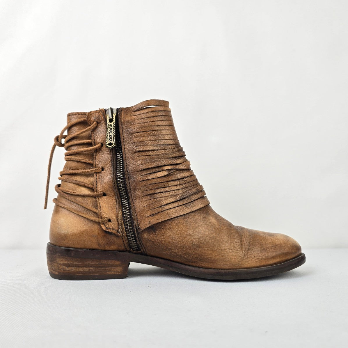Veracruz Brown Strappy Ankle Boots Size 7