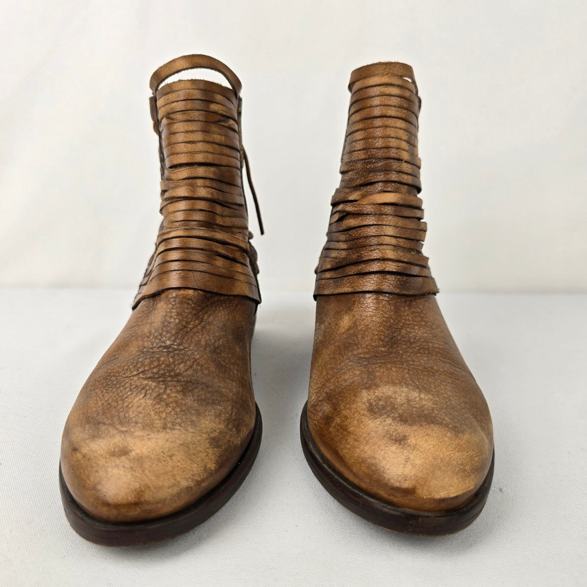 Veracruz Brown Strappy Ankle Boots Size 7