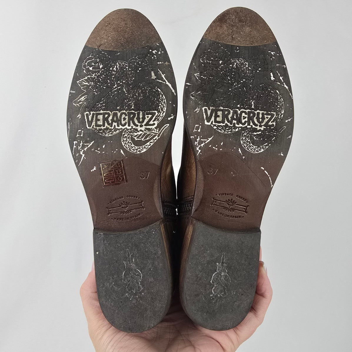 Veracruz Brown Strappy Ankle Boots Size 7