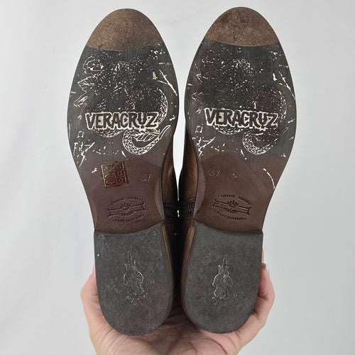 Veracruz Brown Strappy Ankle Boots Size 7