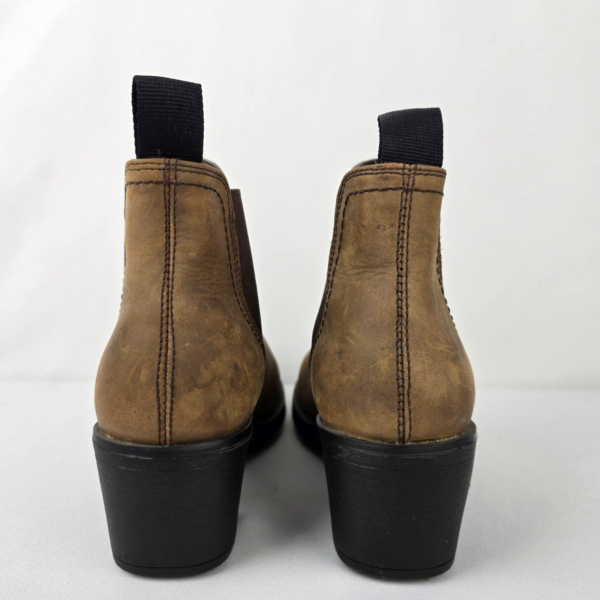 Portfolio Brown Heeled Ankle Boot Size 7.5